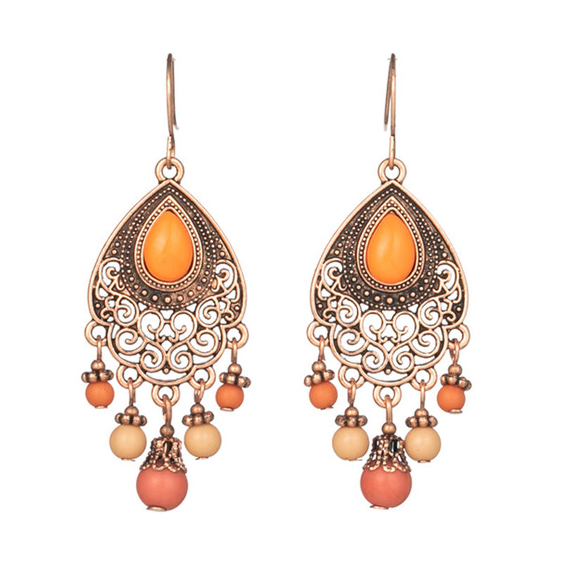 Wholesale Fashion Vintage Gold Tassel Earrings